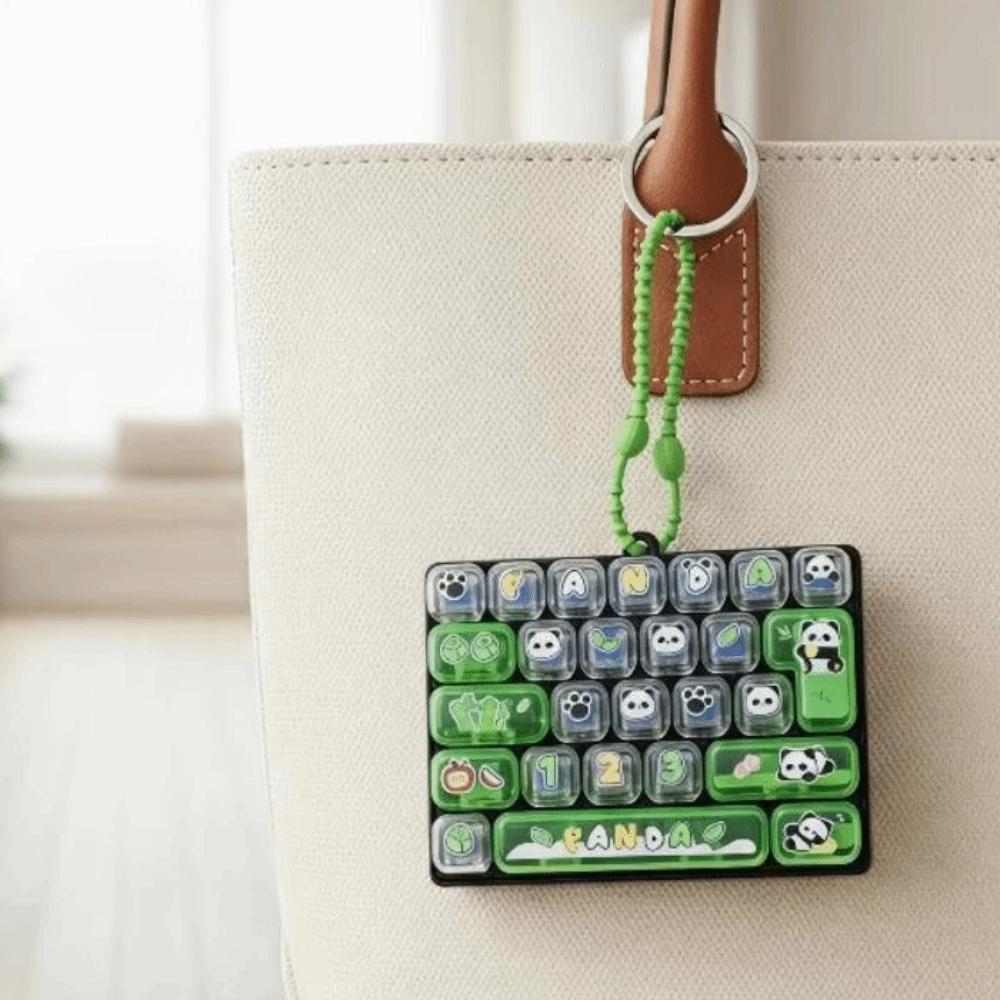 Cute Design Mini Keyboard Pendant 26-Key Keyboard Keychain Decompression Button Toy Children's Bag