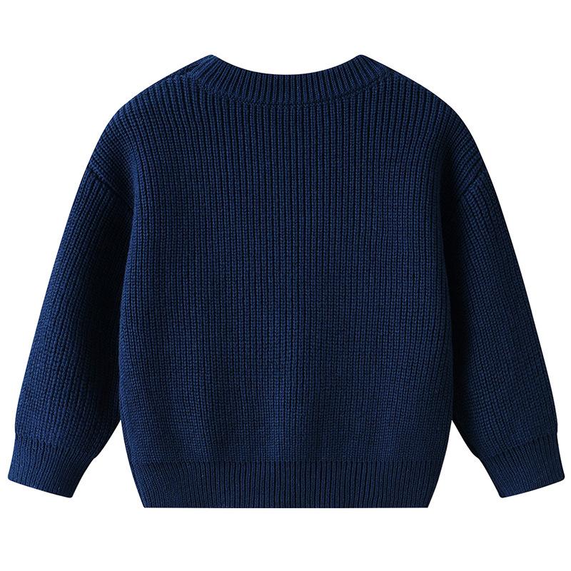 Hand-embroidered Flower DIYs Baby Pullover Bottoming Sweater Birthday Girl Sweater