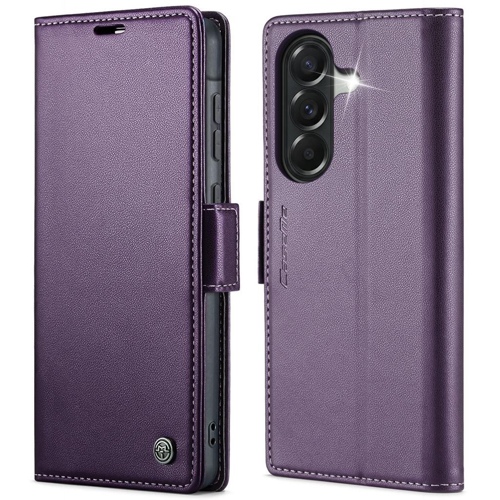 Für Samsung Galaxy A37 A57 Brieftaschenhülle PU-Leder Klapphülle RFID-blockierender Kartenhalter Magnetverschluss Ständer Stoßfeste Hülle