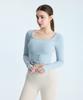 Grande Line Elflex Rib Lace-Up Long Sleeve_4 Colors