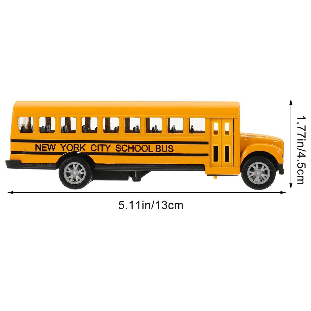 1 Psc School Bus Model Simulation Off-road Vehicle Pull Back Car Decoration Ornaments Collection Toys For Children