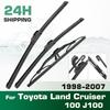 For Toyota Land Cruiser 100 J100 1998-2007 1999 2000 Wiper Front & Rear Wiper Blades Windshield Windscreen Brushes 24"+22"+16