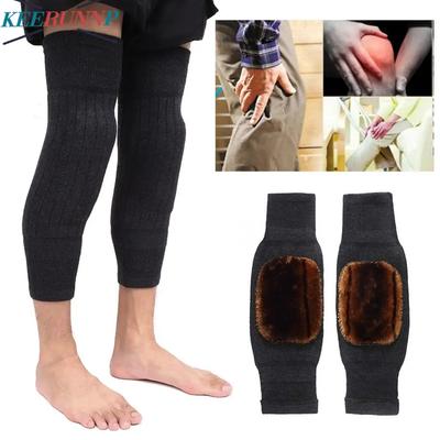 1 pár Unisex Kašmírová Vlna Návleky na Kolena Zimní Teplé Termo Návleky na Kolena Zesílené Prodloužené Rukávy na Kolena Podpora Pro Artritidu