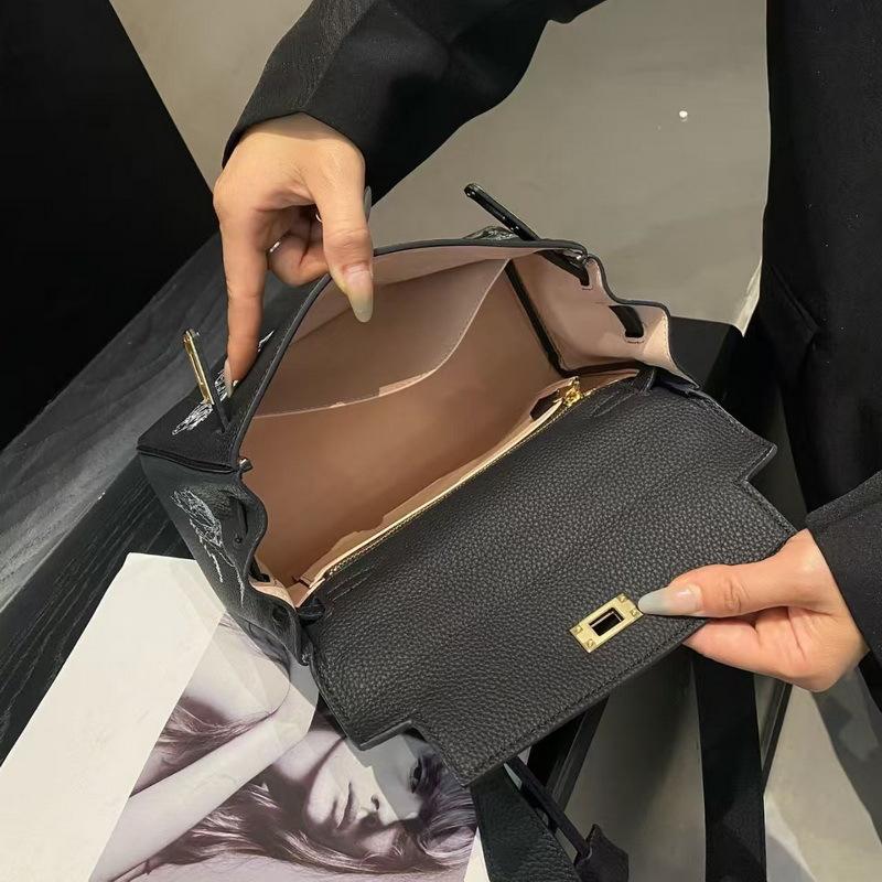 2026 neue Leder-Damenhandtasche Rindsleder erste Schicht Togo weiches Leder Pegasus beschichtete Ententasche grenzüberschreitender Großhandel