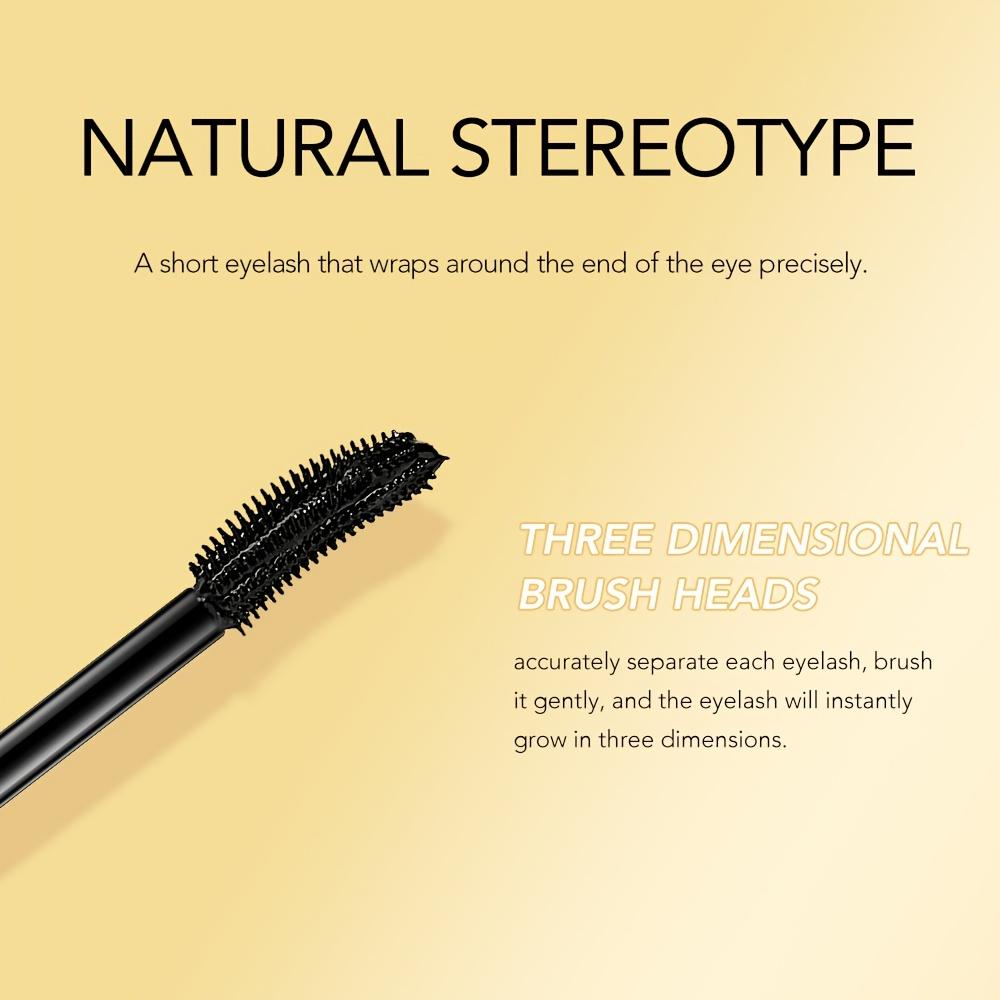 Bold & Curl Volumizing Mascara, Smudge-Free, Easy-Off, Water-Resistant Black Mascara 4D Silk Fiber Eyelash Mascara Makeup Cosmetic