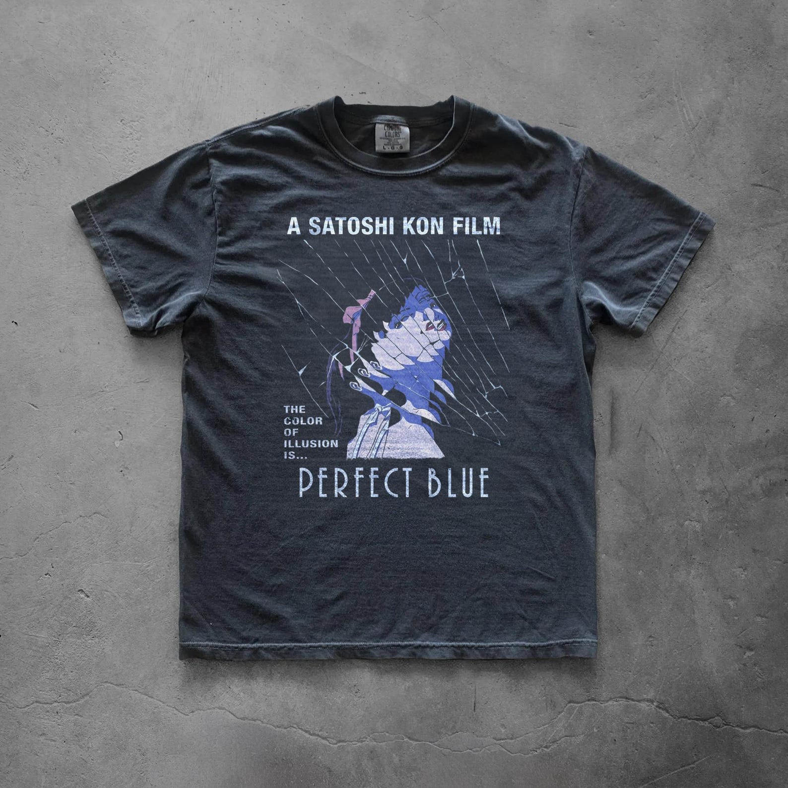 Satoshi Kon Film Blue T-Shirt, Vintage Anime Graphic Tee, Comfort Colors® L