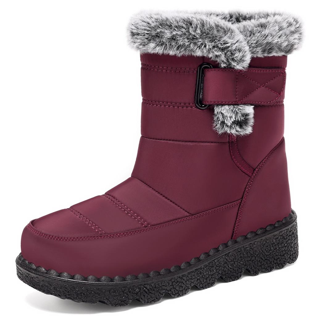 Waterproof Winter Boots for Women New Faux Fur Long Plush Snow Boots Woman Platform Shoes Warm Cotton Couples Ankle Boots