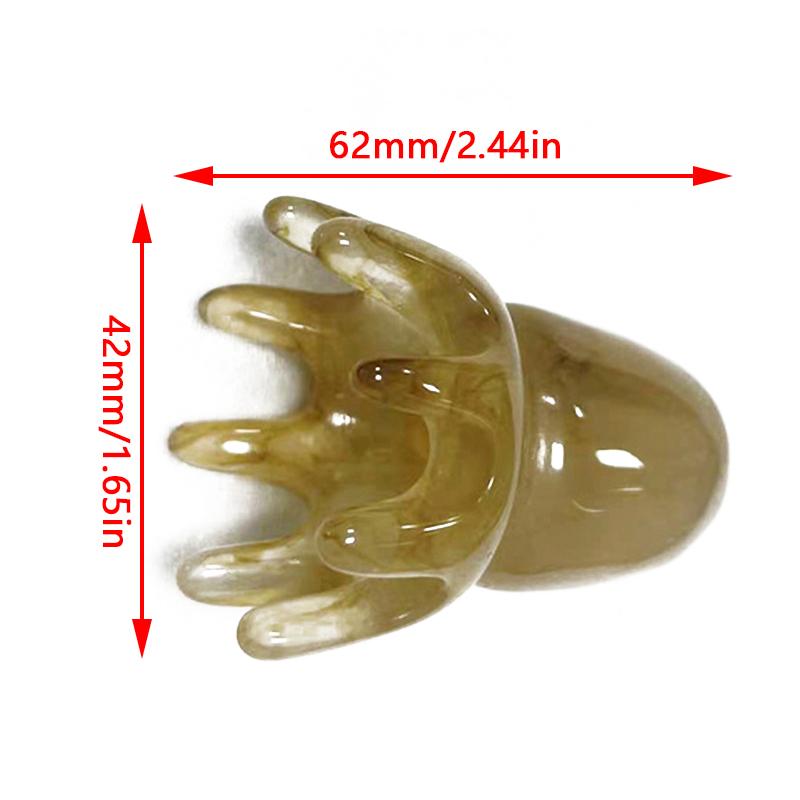 Resin Octopus Comb Head Massager Meridian Scraping Scalp Massage Brush Acupuncture Spa Body Health Therapy Tool Home Adults