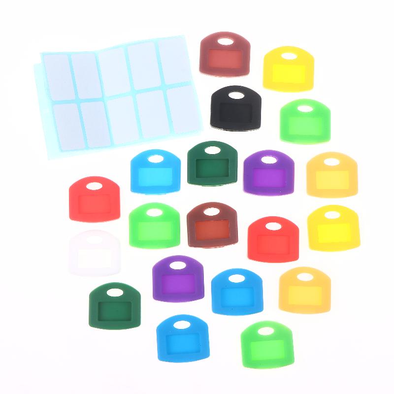 Colorful Silicone Key Identifier Caps 12 Pack Flexible Key Covers for Easy Key ID in School Apartment