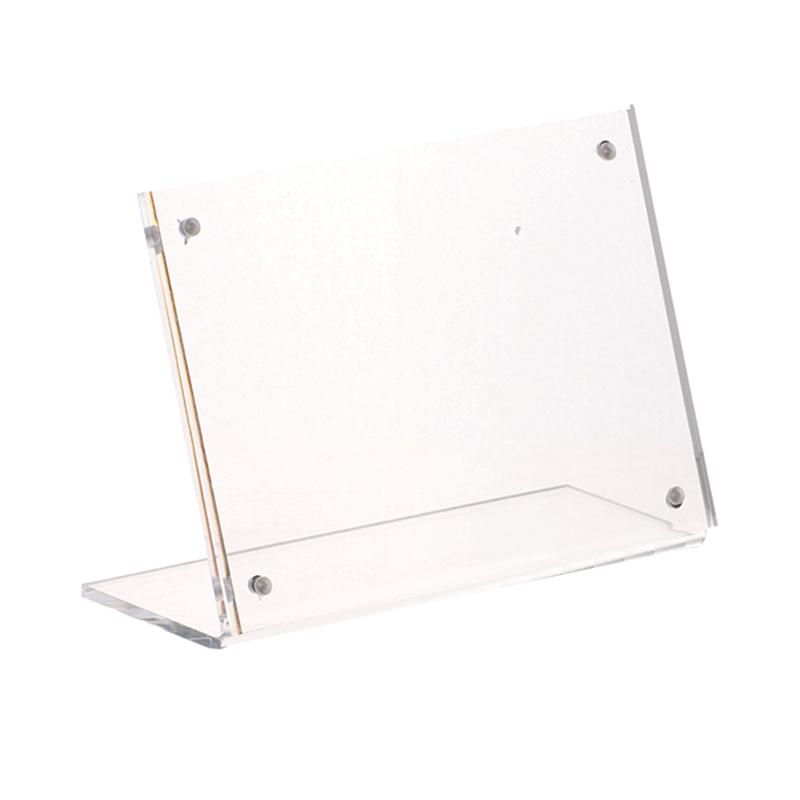 Acrylic Desktop Display Frame Table Card Sign Collection Photo Protection Holder Magnetic Album Postcard Souvenir Display Stand