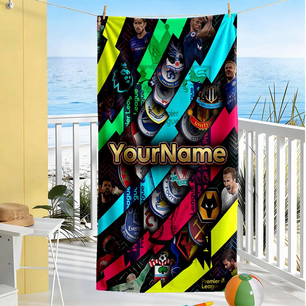 Arsenal Customize Your Name Beach Towel Super Soft Microfiber Quickdry Fabric