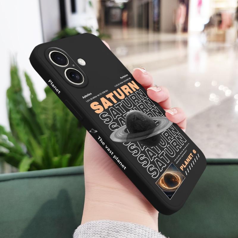 

Психоделический Планета Чехол для телефона для iPhone 16 16e 15 14 13 12 11 X XR XS Plus Pro Max Mini Силиконовый чехол iPhone 16e чёрный