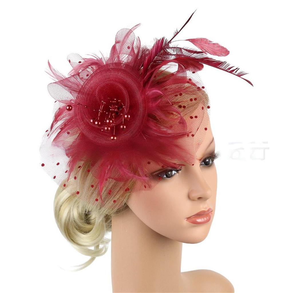 Featherweight Feather Bridal Decoration With Comfortable Fit For Wedding Race Day Events