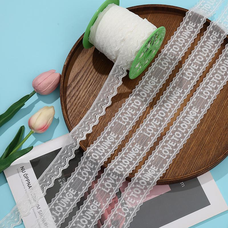 WH80008B High Quality Soft Elastic Lace Trim Spandex /Nylon Jacquard Lace for Lingerie Elastic Lace белый