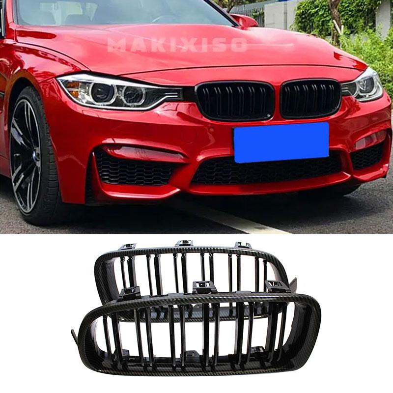 Przedni zderzak samochodowy Grill wyścigowy Grill do BMW serii 3 F30 F31 F35 F80 2012 2013 2014 2015-2018 1 para Błyszczące czarne grille nerki
