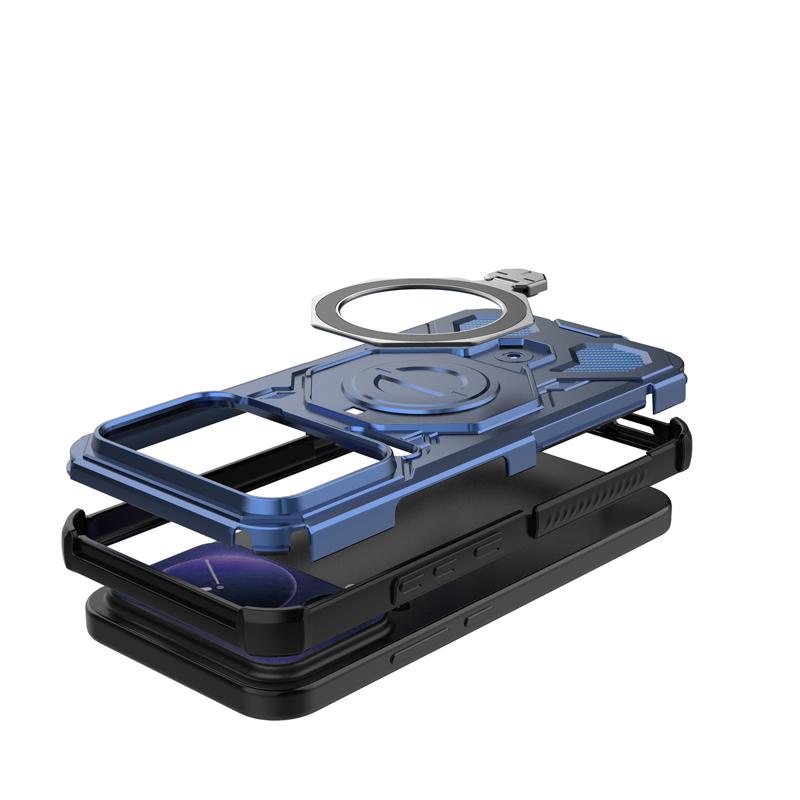 For Xiaomi 17 Pro Max 17 Pro Case Shockproof PC+TPU Rugged Armor Rotable Metal Magnetic Ring Stand Anti-Drop Cover