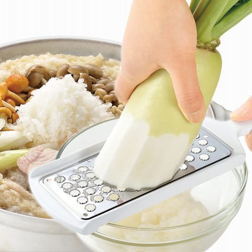 Shimomura Kogyo Full Veggie Stainless Steel Grater, Made in Japan, Dishwasher Safe, FV-605, Made in Tsubame-Sanjo, Niigata