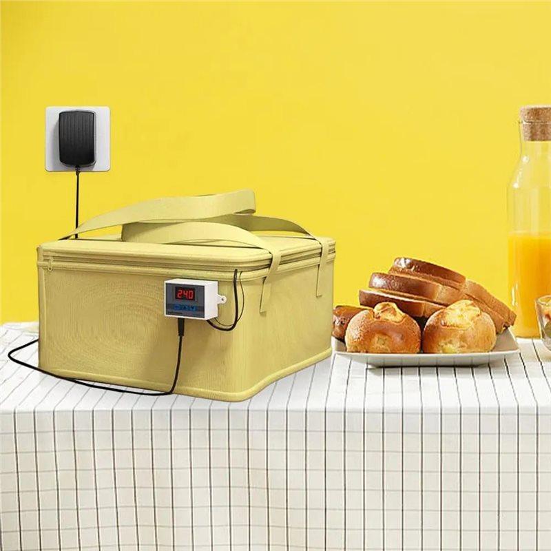 ABWR-Bread Proofer Foldable Fermentation Box-US Plug-50-110 Celsius Dough Proofing Box With Heating Pad Temperature Control