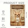 Retro Metal Sign Chihuahua Vintage Wall Art Kitchen Cafe Decor 20x25 cm