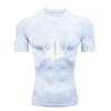 Men's Sports T Shirt Training Fitness Gym Jogging Running Workout Compression Shirt Black Knight Design