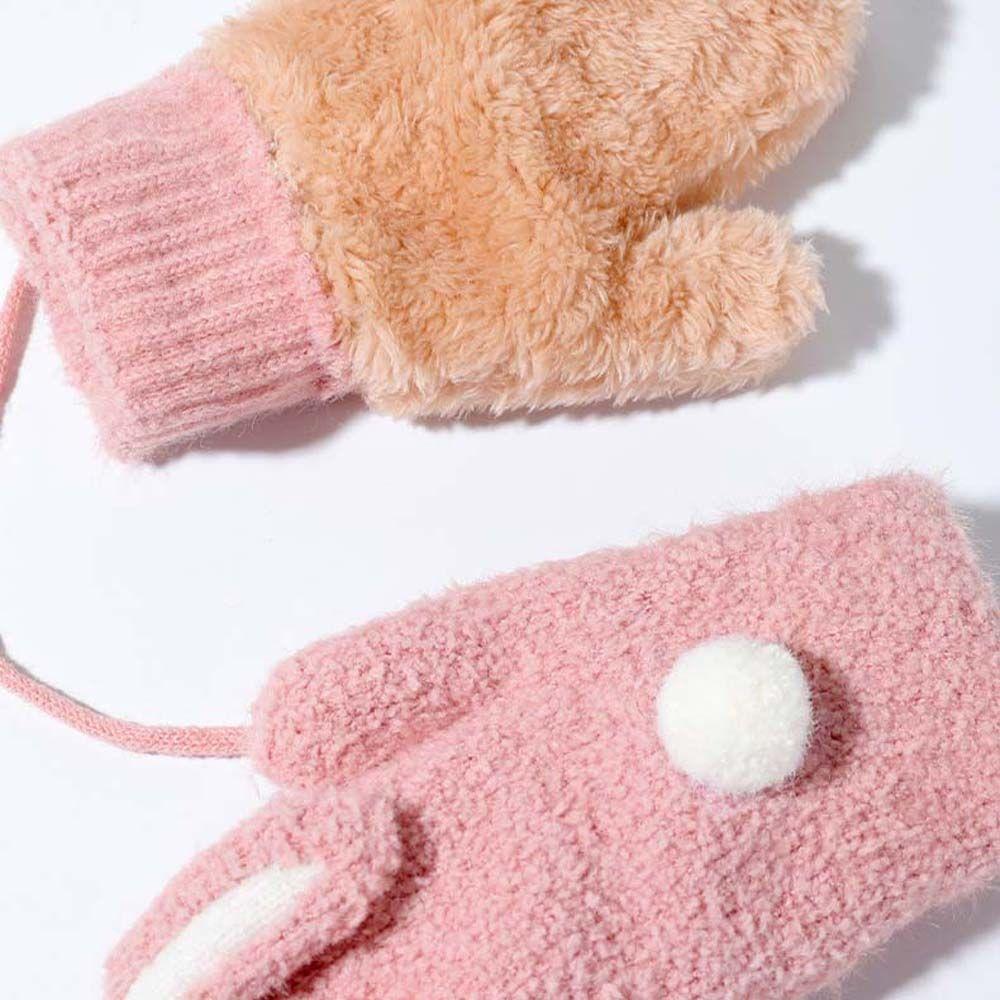 Gloves For Toddler Baby Thick Kids Gloves Full Finger Mittens Children Gloves Hanging Neck Gloves