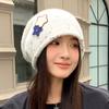 Autumn and Winter New Star Sticker Warm Hat Women's Velvet Windproof Pullover Hat