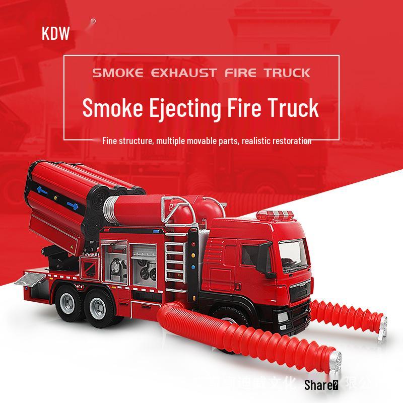 Alloy Firefighting Smoke Ejector Toy: Model 119 Firefighter Rescue Vehicle for Kids.