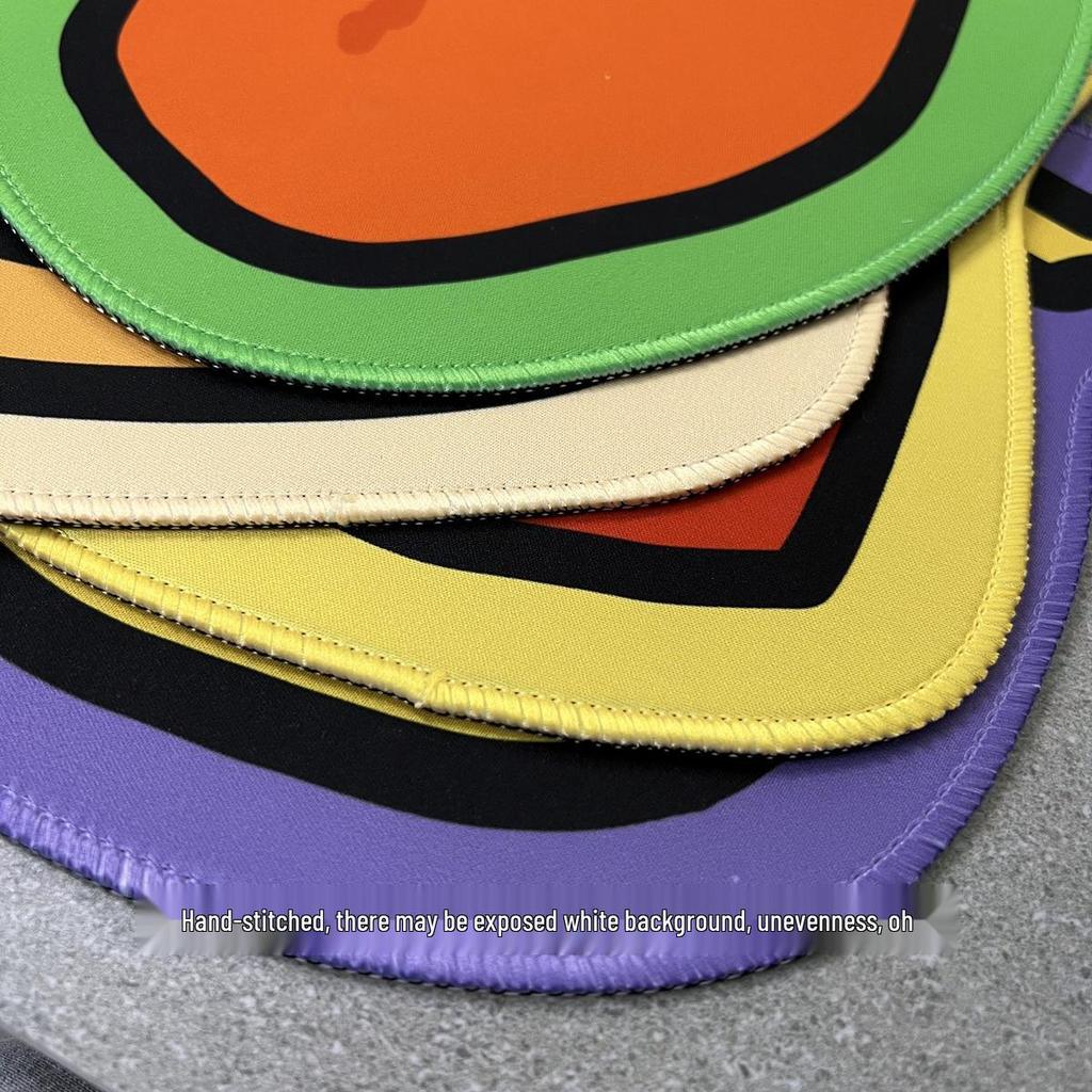 Quke Studio 3D Trendy Mousepad: Banana, Fries, Orange, Hamburger Design