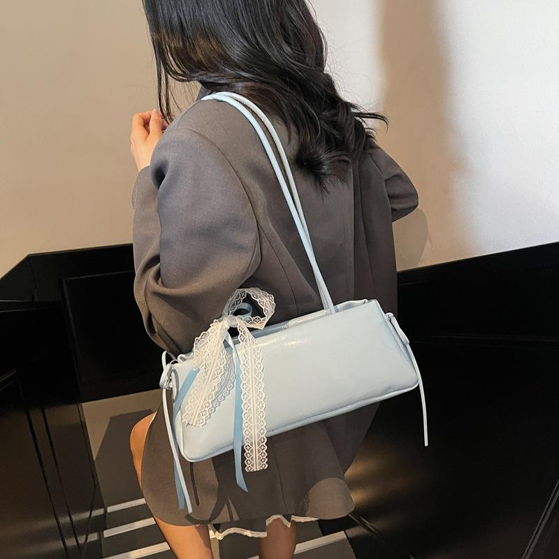 Exquisite Simple High-quality Texture Pu Women's Boston Bag New Sweet Silk Scarf Fashion Shoulder Messenger Bag Women