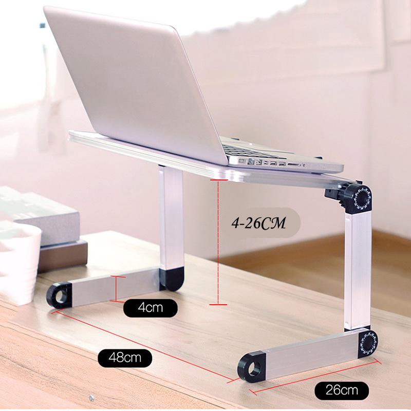 Aluminiumslegering Bærbar Bærbar Sammenleggbar Justerbar Bærbar Bærbar Skrivebord Datamaskin Bordstativ Bærbar PC