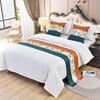 Geometric Diamond Bed Runner Pillowcase Modern Simplicity Leaf Pattern Bedend Towel Chenille Hotel Home Bedding Decorative Pad