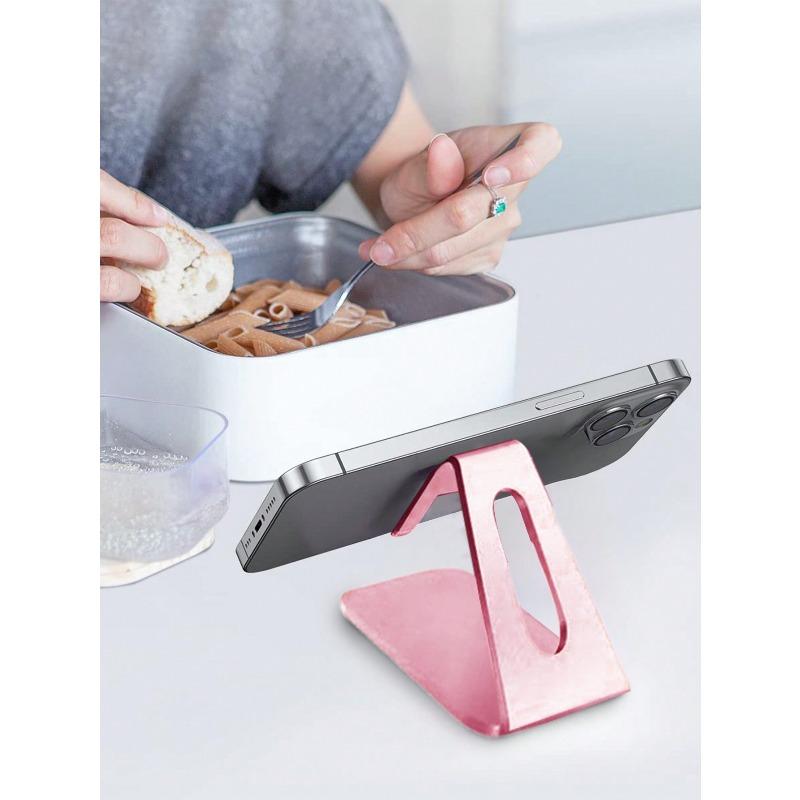 1 buc Suport acrilic pentru telefon mobil, Portabil, Transparent, Suport pentru telefon pentru birou, Compatibil cu Android/ Smartphone-uri, Tablete, Potrivit pentru Acasă