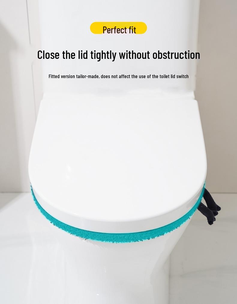 Univerzální plyšový polštář na záchodové sedátko - Vodotěsný, nadýchaný, extra velký a tlustý, proti nečistotám, plné pokrytí s madlem