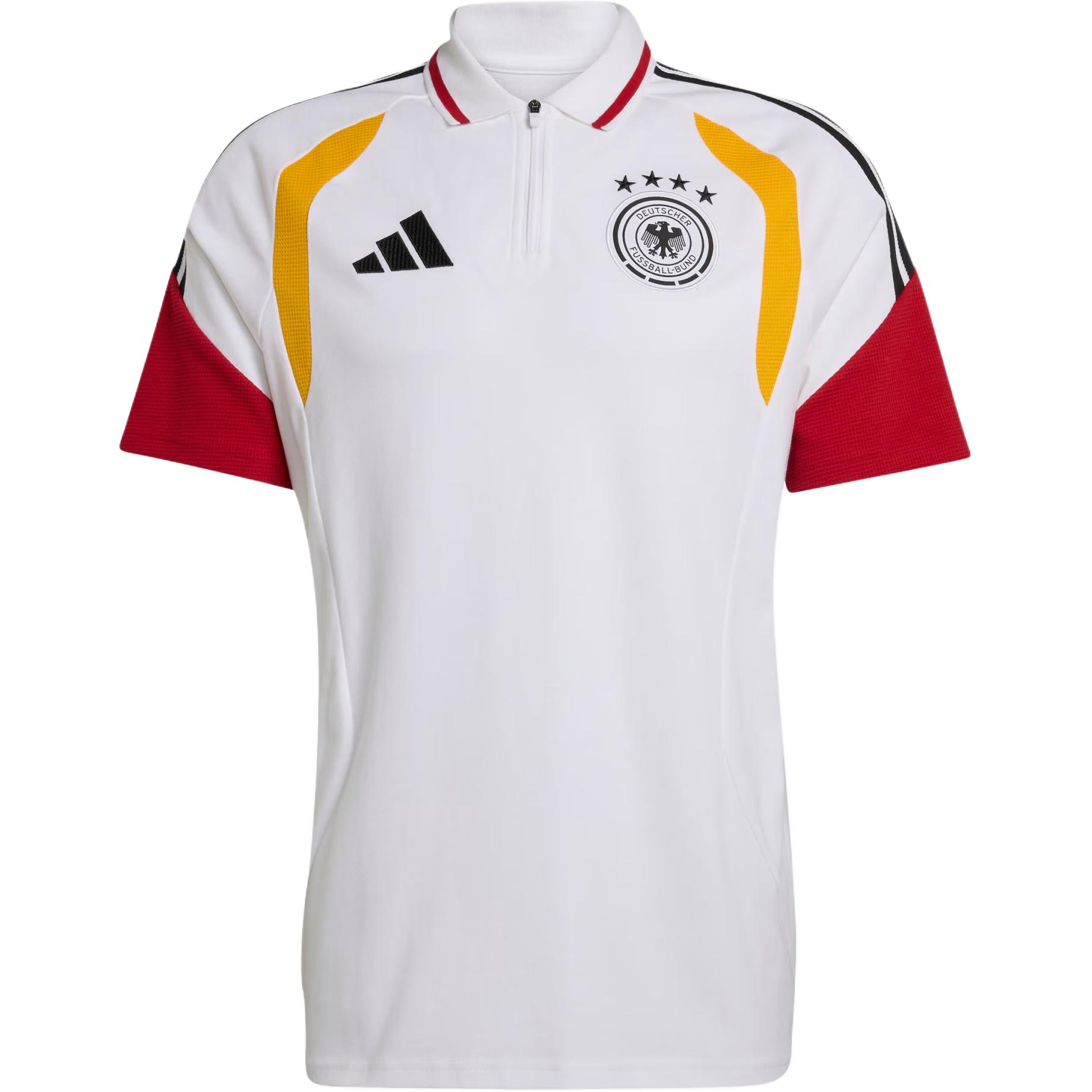 Adidas Germany 26 Tiro Color Block Zip Short Sleeve Soccer Jersey Men jerseys KB4479 S