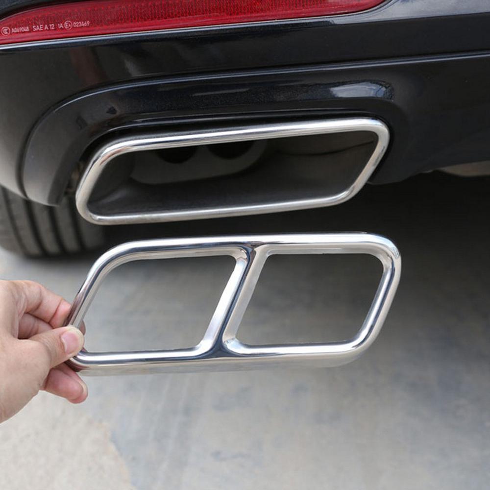 Car Tail Exhaust Pipe Output Cover Protective Trim For Mercedes Benz S R Class W222 Coupe W251 10-17 GL Class X166 13-15 AMG
