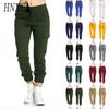 Women's Workwear Casual Elastic Waist Slim Rope Side Pocket Pants Women's Long Pants