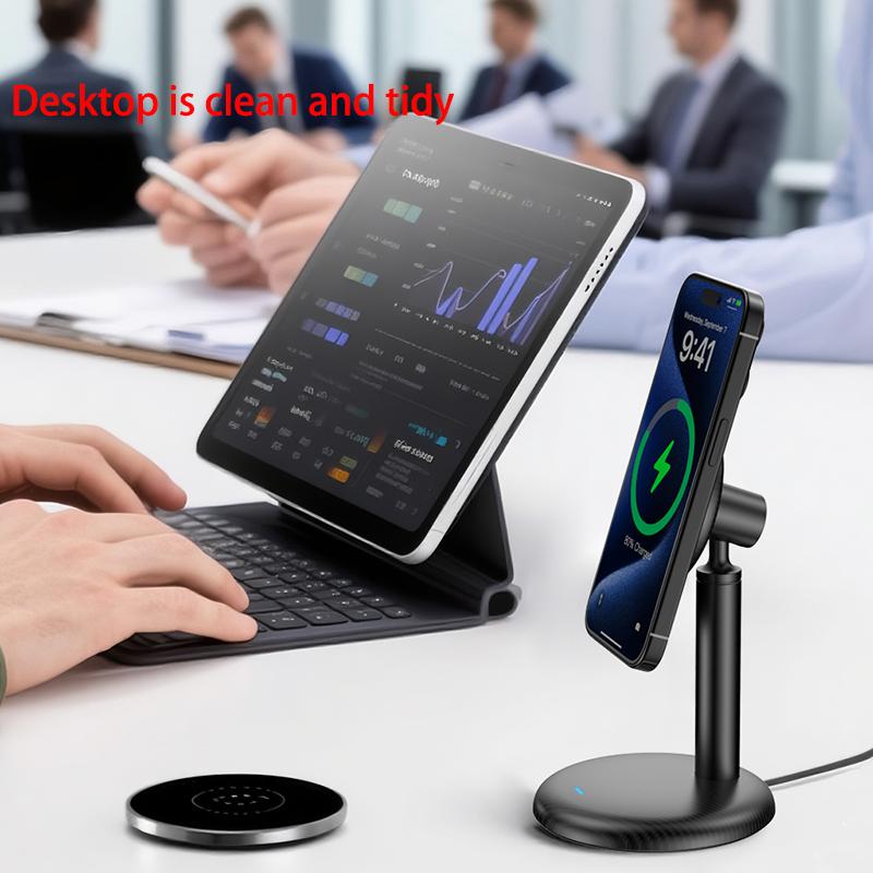 15w New High Quality Magnetic Sublimation Wireless Charger for iPhone 17 16 15 14 13 Fast Charging Stand Dock Phone Holder
