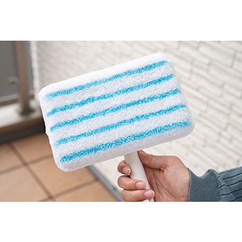 Yamazaki Sangyo Brush for Balconies, Entrances, Tiles, and Decks, Sponge with Handle, Single Handle, Detachable Head, Brush Width 20cm x Total Length