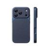 Luxury Lychee Texture Leather Matte Hard Case For iPhone 17 Pro Max 16 15 14 13 12 11 Pro Max Full Lens Protection Back Cover Shell