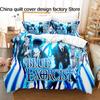 Bed linen 3D Print Anime Bedding Set 3Pcs Shonen Manga Duvet Cover Set with Pillowcases for Teens Fans Bedroom Decor bedding