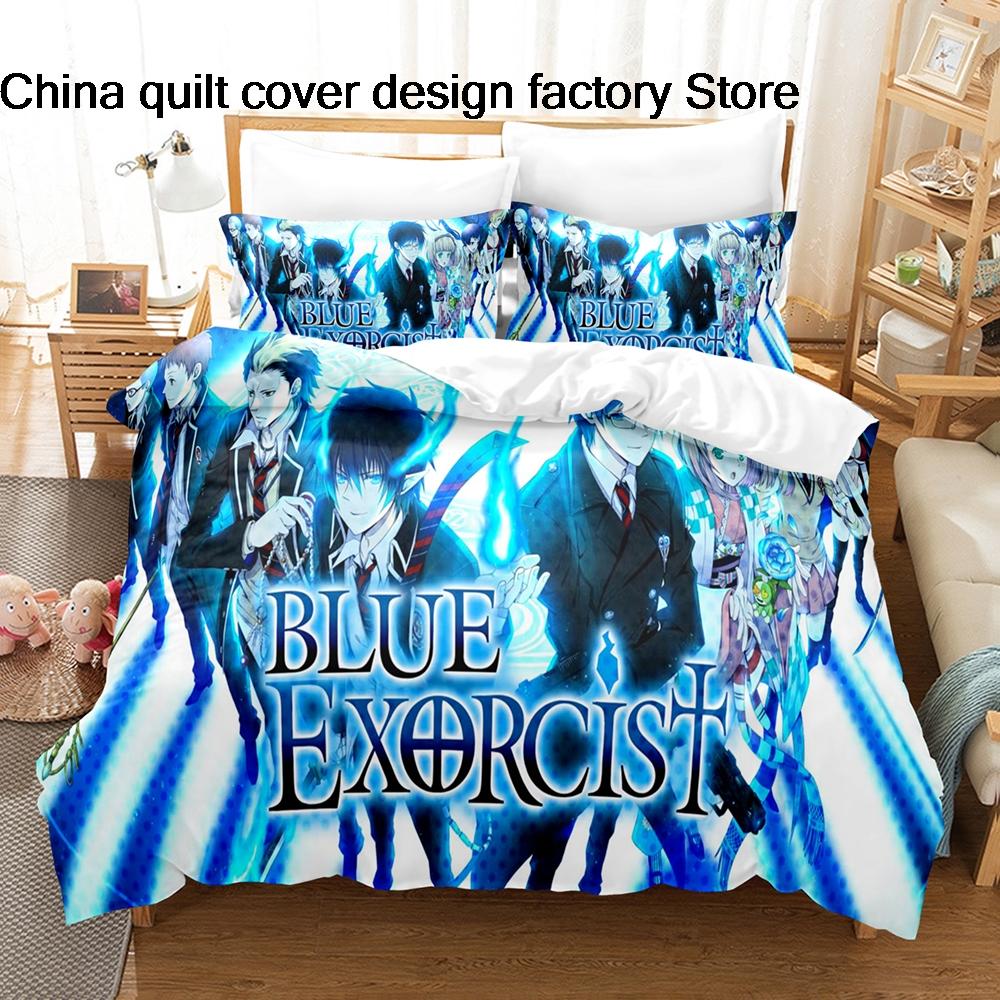 Bed linen 3D Print Anime Bedding Set 3Pcs Shonen Manga Duvet Cover Set with Pillowcases for Teens Fans Bedroom Decor bedding
