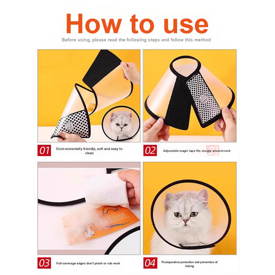 Elizabethan Collar for Dogs and Cats - Anti-Chew and Anti-Lick Ring Soft Head Halter