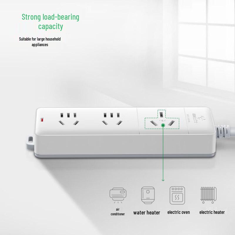 BULL GN-406D 3-Outlet Power Strip with Master Switch