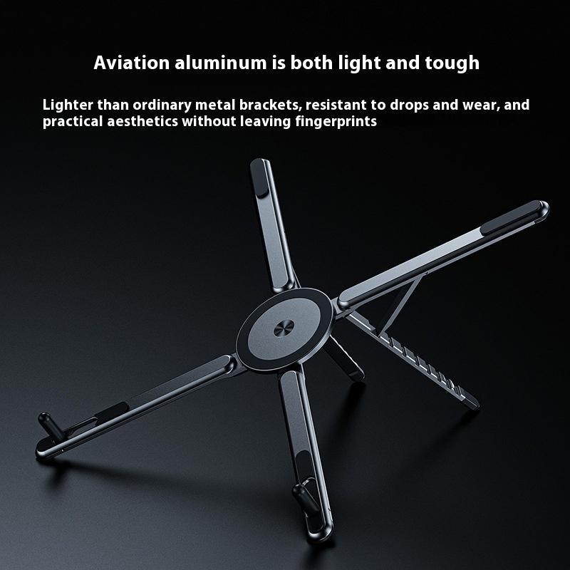 Bærbar Foldbar Skrivebords Notesbog Magnetisk Stand Aluminium Legering Tablet Holder Universel Mobiltelefon Holder Justerbar
