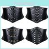 Elastic Color Solid Waistband Wide Belt Tie On Design Decoration Fashion Gift