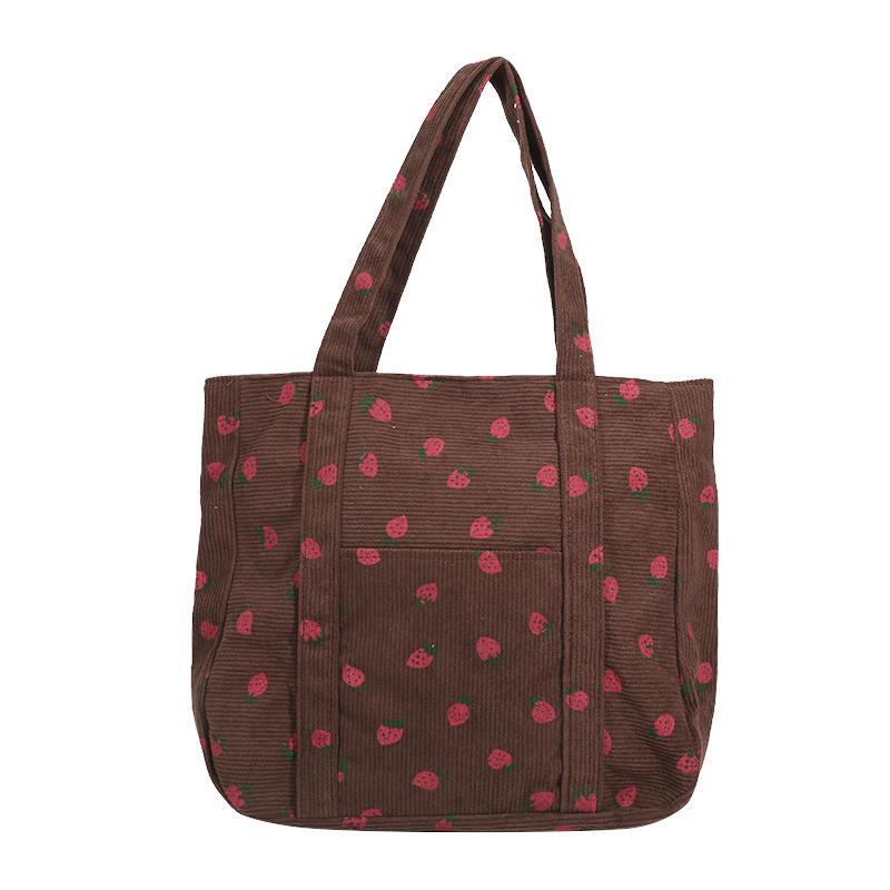 Tote Bags for Women Large Handbag Purse Lightweight Shoulder Bag with Zipper Crossbody Bag Handbags for Work Travel Cherry Print White Bag