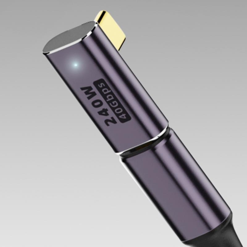 High-performance Type C Female to Type C Male 40Gbps Fast Data Adapter Converter Charging Adapters Aluminum Alloy