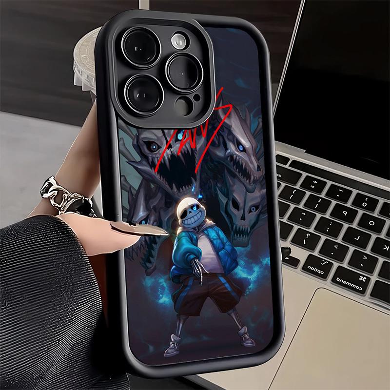 Handyhülle für iPhone 17 Air 16E 15 16 Pro Max U-Undertale S-Sans Hülle 14 Plus 13 12 Mini Weiche Schale Silikon Fundas