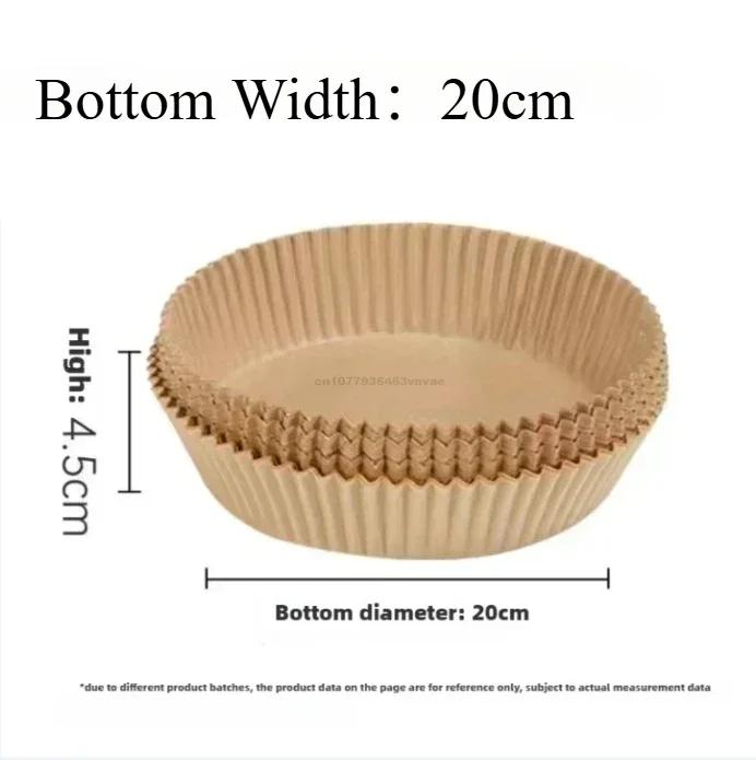 Papier sulfurisé jetable carré, rond et rectangulaire, papier sulfurisé réutilisable pour friteuse à air chaud, cuisson au four