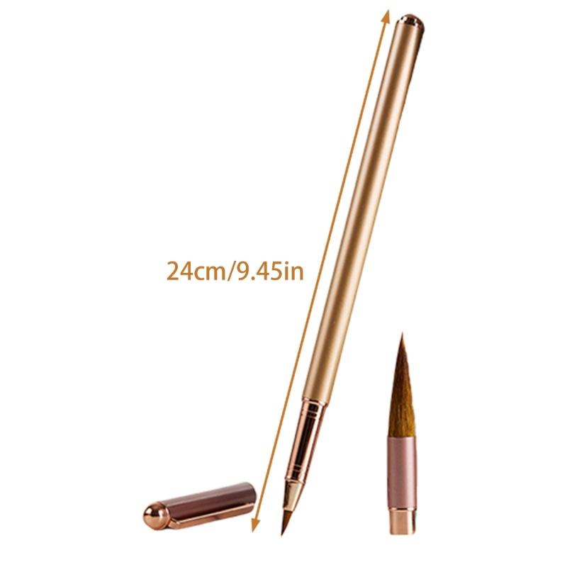Metall Chinesischer Kalligraphiepinsel Sumi Malpinsel Regelschrift Schreibpinsel mit Tintenkonverter 4 Tintenpatronen